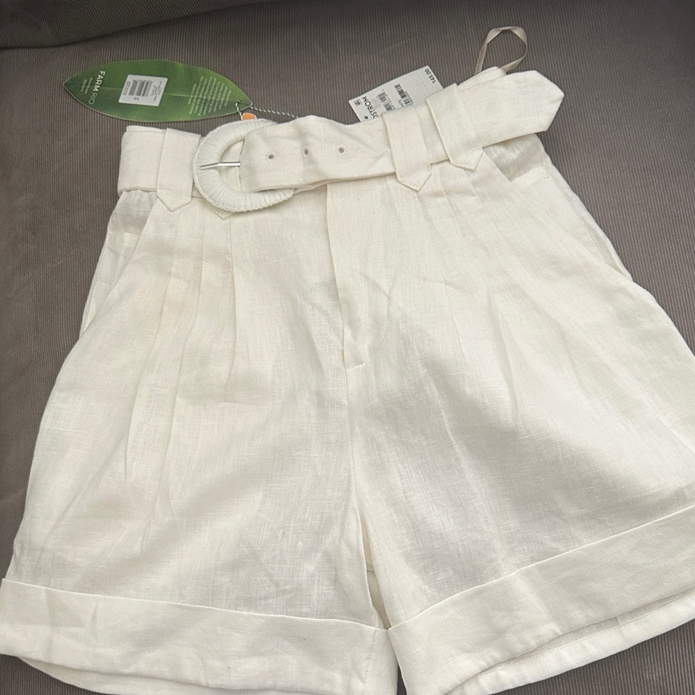 FARM Rio Cream Belted Women's Shorts